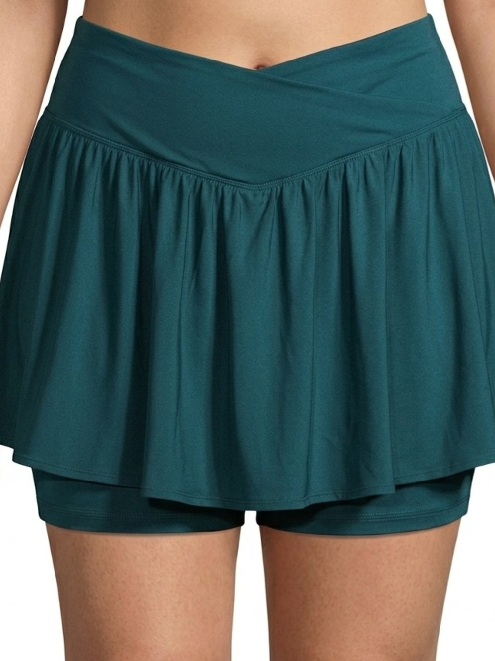 torrid Active Teal Green Skirt with Bike Shorts Size 3 (22/24)